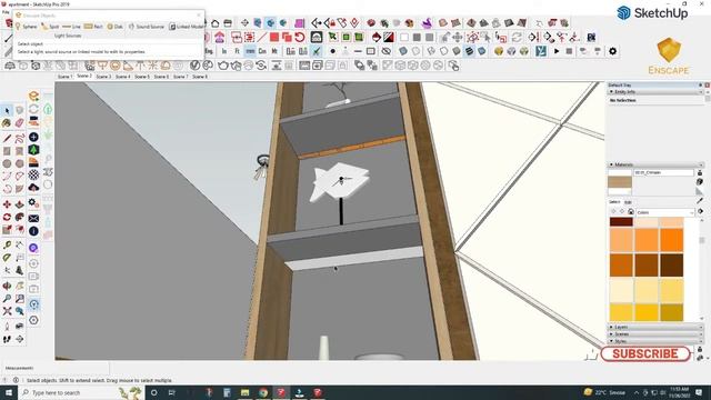 Enscape Living room & Kitchen  interior render Tutorial | enscape interior render | SketchUp