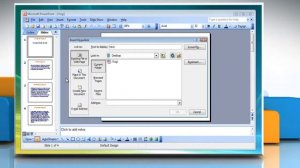 Microsoft® PowerPoint 2003: How to create a hyperlink slide on Windows® Vista?