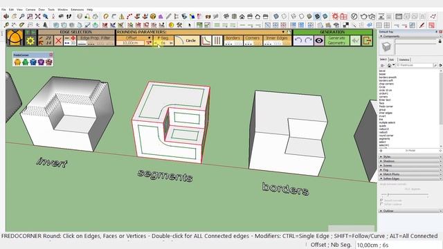 FredoCorner extension - Sketchup tutorial смотреть онлайн