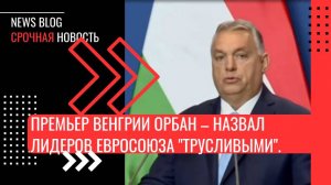 Премьер Венгрии Орбан – назвал лидеров Евросоюза "трусливыми кроликами".