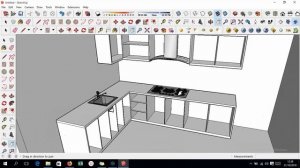 BTA Part 1 Tutorial Pembuatan Design Kitchen set Menggunakan aplikasi sketchup 2016