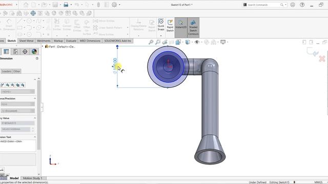 ✅How to make Flange with pipe 30 degree in solidworks tutorial | Solidworks Tutorial