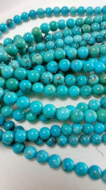 Natural turquoise 8-9mm round gemstone beads 20230425-09-08