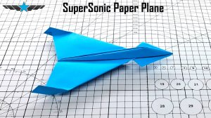 Как сделать сверхзвуковой самолет оригами с бумагой A4!