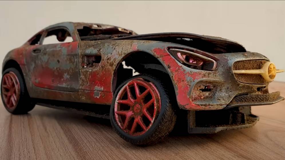 Восстановление авто MERCEDES Benz Amg GT. Восстановление моделей смотреть онлайн