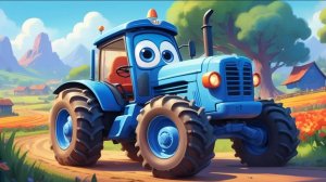 Синий трактор по полям 🚜🎶Детские Песенки  3D мультик для детей#синийтрактор #синийтракторпополям