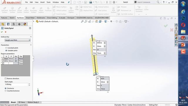 Curves and Surface Introduction :  SOLIDWORKS Tutorial for Beginners #CaddShip 16