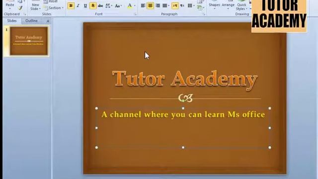Make your simple YouTube INTRO video in PowerPoint Urdu Hindi  @My E-Lesson Ms office Tutor Academy
