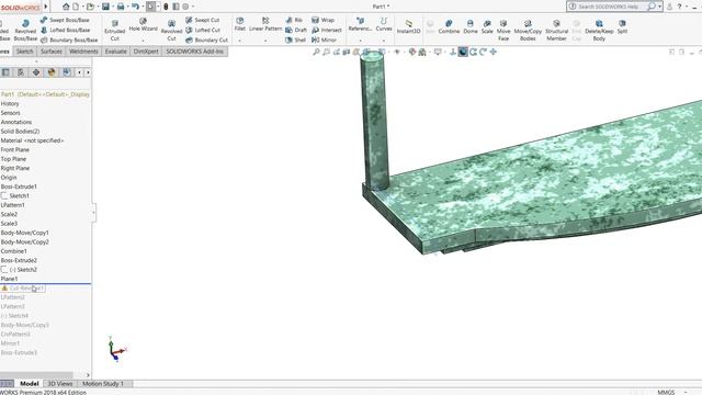 Solidworks -how to create a balcony in solid works -curve driven pattern