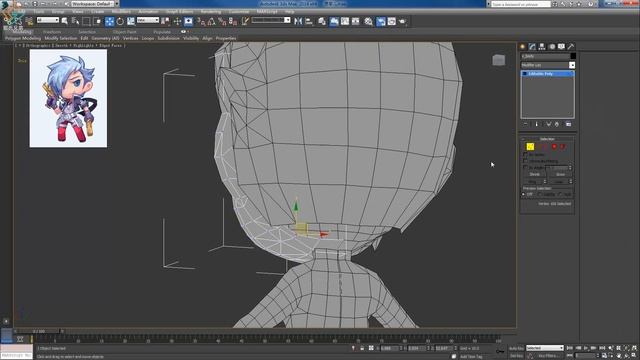 AutoBackup 3DMAX Game low Polygon character 3D Modeling Q version character Section 4 смотреть онлайн