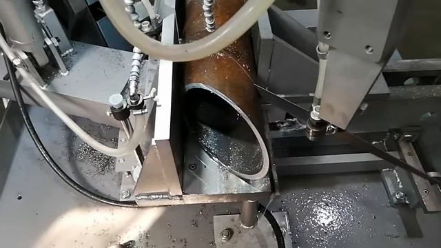 Ленточнопильный станок Флагман СЛ-320 порезка трубы под углом 45 градусов