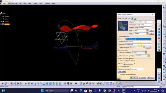 #catia Center and two angle in #catiav5