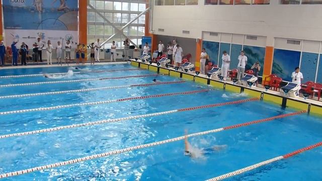 Лаптев Александр 100 м. на спине 4 дорожка. смотреть онлайн