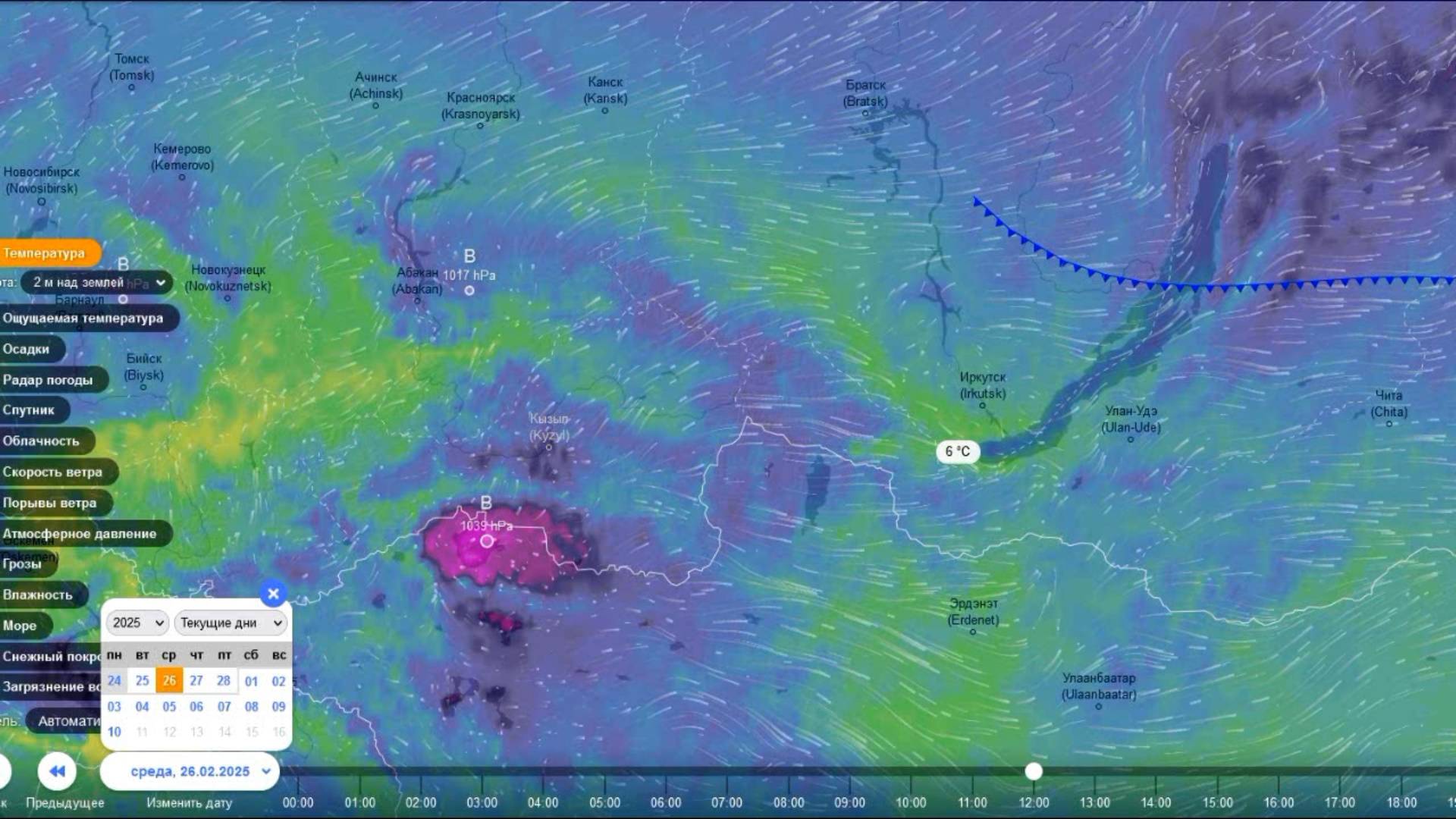 26 февраля в районе озера Байкал ожидается оттепель. Прогноз погоды