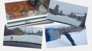 23 фев. Поехали к родителям / Сквозь сугробы пробиваемся/ Муж опракинулся в сугроб