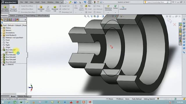 Solidworks Tutorial #  52 SolidWorks Basic Part Modeling Design Tutorial for Beginners