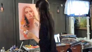 Портрет маслом для начинающих,  Фания Сахарова Oil portrait for beginners, artist Faniya Sakharova.