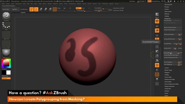 #AskZBrush: “How can I create Polygrouping from Masking?”