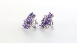 Серьги с аметистом