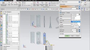 NX 9.0 Curves & Surface Modeling DVD 샘플강좌 : 18강 Helix의 Law을 활용한 다양한 와선형상 모델링