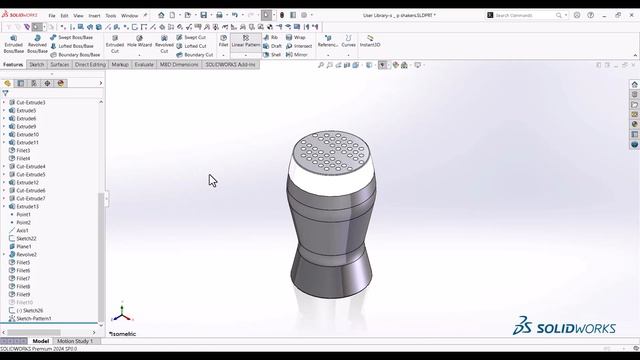 SOLIDWORKS 2024 - Bidirectional Patterns