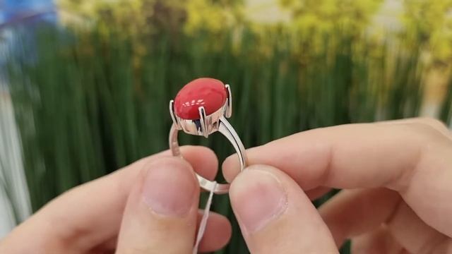Серебряное кольцо Коралл 43кор-К смотреть онлайн
