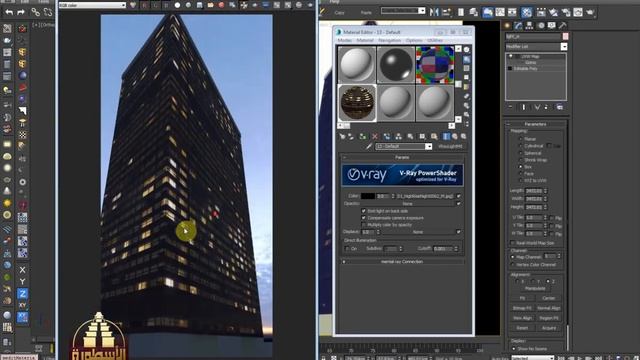 Glass windows V-Ray 3ds Max смотреть онлайн