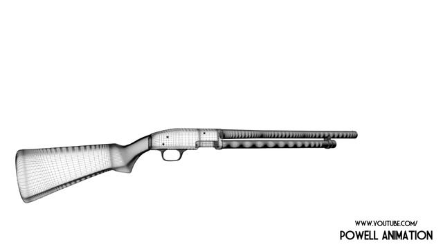 3DS Max: Speed Model - High Poly - Mossberg 500 (Wireframe & Shaded) смотреть онлайн