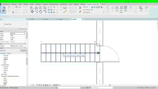 Revit complete How to create stairs, railing, roof part 3
