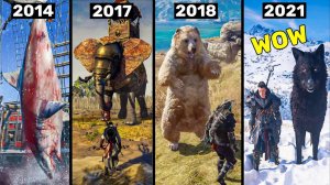 Эволюция животных в играх Assassin's Creed 2007-2021