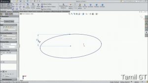 Solidworks | Tutorial session 05 | Splines,  Dimensioning & Ellipse | Tamil GT Channel