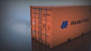 Shipping Container 20ft Low-poly 3D model