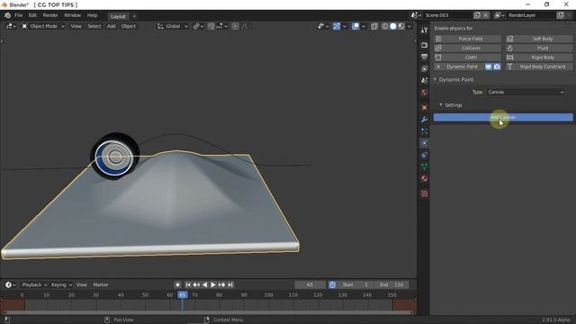 Dynamic Paint Tool in Blender
