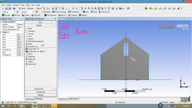 6 ansys design modeler modify toolbar part2