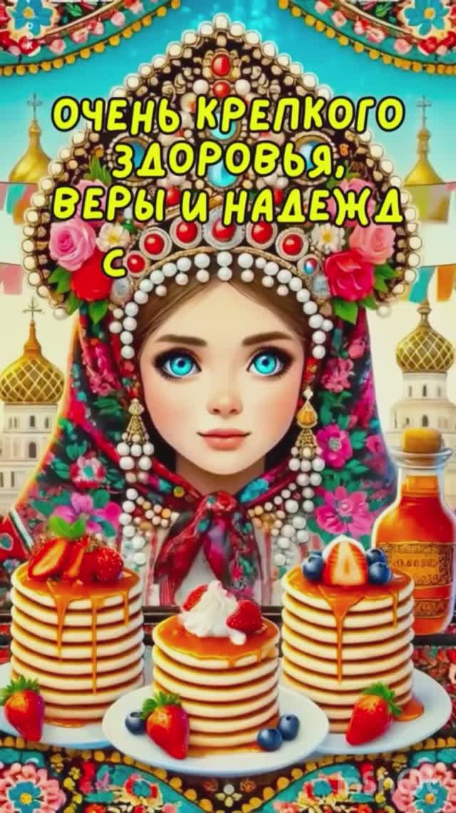 С Масленицей🥞Красивое музыкальное поздравление🎶Счастливой масленицы🥞🧈Видео поздравление 🌸