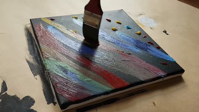 'Aurora' Abstract  Acrylic Painting Using Palette Knife - Daily Art #40 смотреть онлайн