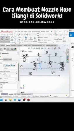 Solidworks Tutorial - Cara Membuat Nozzle Hose (Selang) di Solidworks