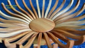 Чаша-цветок для фруктов. Необычная чаша из дерева. Деревянная ваза. /  DIY Bowl of wood fruit