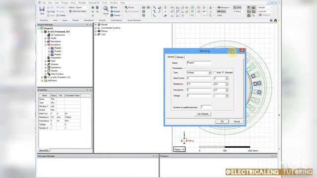 Ansys maxwell winding parameter setting in transient simulation смотреть онлайн