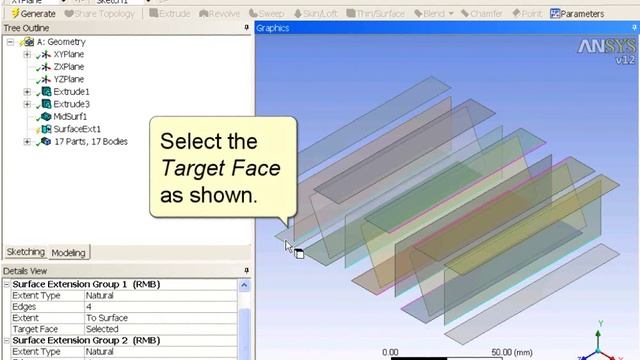 ANSYS Design Modeler Surface Modeling