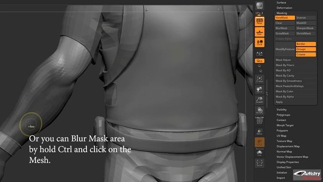 #3 Introduction to ZBrush | Masking technique with Model in Zbrush | (Part- 18) 3D Maya