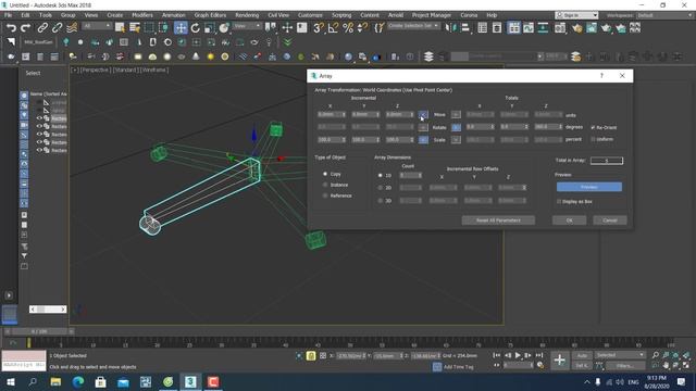 3Ds Max / Array trong 3ds max, copy chính xác đối tượng | Học 3ds max ...