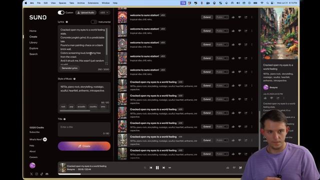 Build a Web App Music Player with AI and 2 SCREENSHOTS.