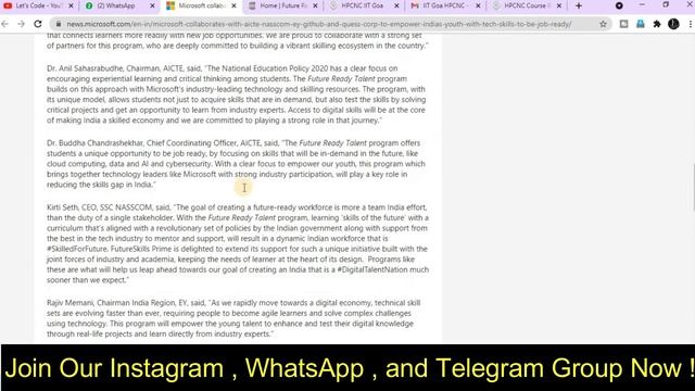 Microsoft Collaborates with AICTE, NASSCOM, EY, GitHub, and Quess For Internship , Courses