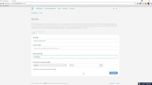 Creating Network Optimization rules - Datapath.io DevOps Network Optimization