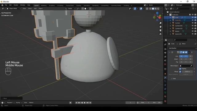 Modeling rook chess character in blender  BLENDER TUTORIAL 