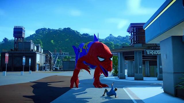 Watch EPIC BATTLE : Spiderman King Shark Megalodon  Blue Spiderman Carnage Dinosaur Jurassic Park