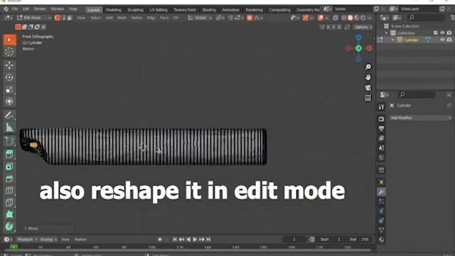 EASY 1 MINUTE TUTORIAL | make a tree root 3D model using BLENDER смотреть онлайн