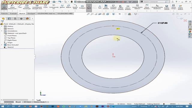 How to design  Parts of Flange .. Solidworks Tutorial