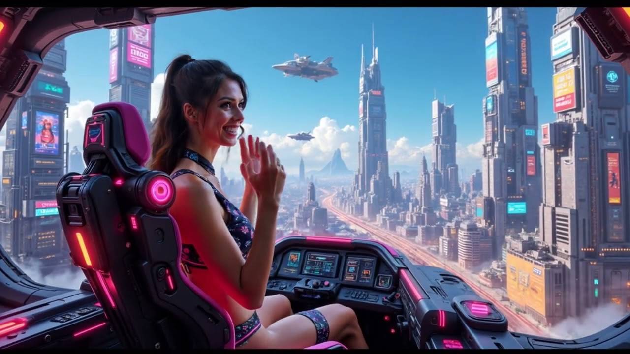 Киберпанк Музыка Sci Fi AI